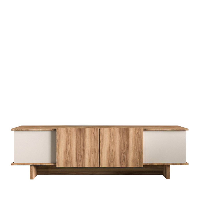 Hanah Home Diana Mueble para TV Beige y Nogal Hanah Home Diana Mueble para TV Beige y Nogal